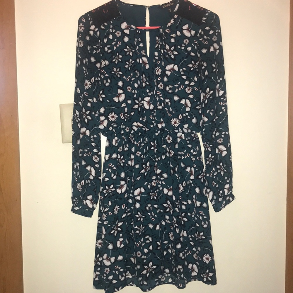 floral green dress